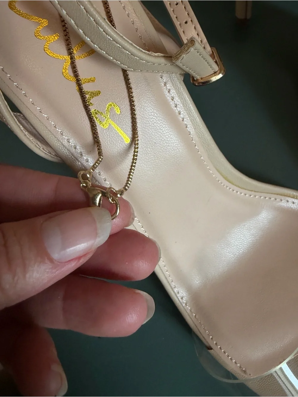 LULUS Eisley Nude Clear Strap Stiletto Heels Anklet - Picture 7 of 8